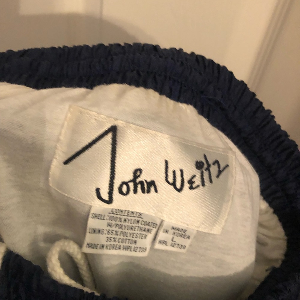 John Weitz jogger draw string pants with ankle zippers